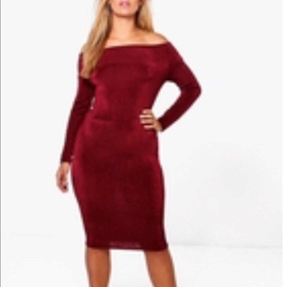 Dress color: Burgundy - Picture 3 of 3